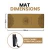 Yoga World Cork Mandala Yoga Mat - Non-Slip Surface & Anti-Skid TPE Underside - Strong Grip on Wet & Dry Surfaces - Soft Floor Cushion for Exercises - 183 x 61 x 0.4cm (Black) view 2