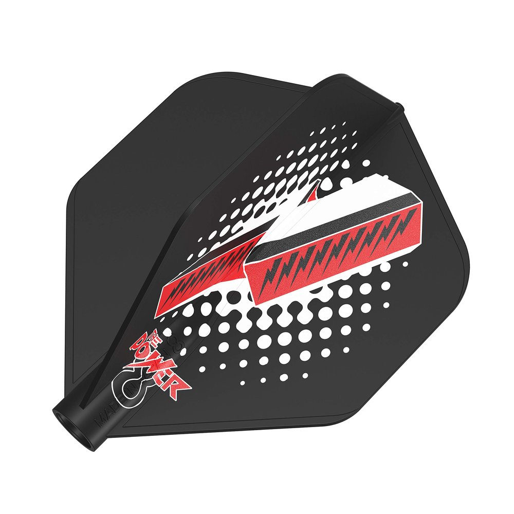 8 Flight Dart Flights Black Phil Taylor No.2 Moulded Flight System