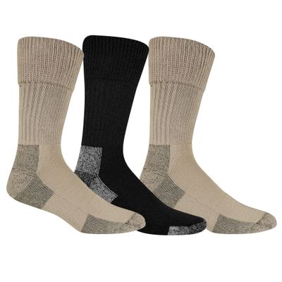 Dr. Scholl's Men's Advanced Relief Blisterguard - 2 & 3 Pair Packs Sock, Multi-colored (Khaki/Black), 12.5-15 US