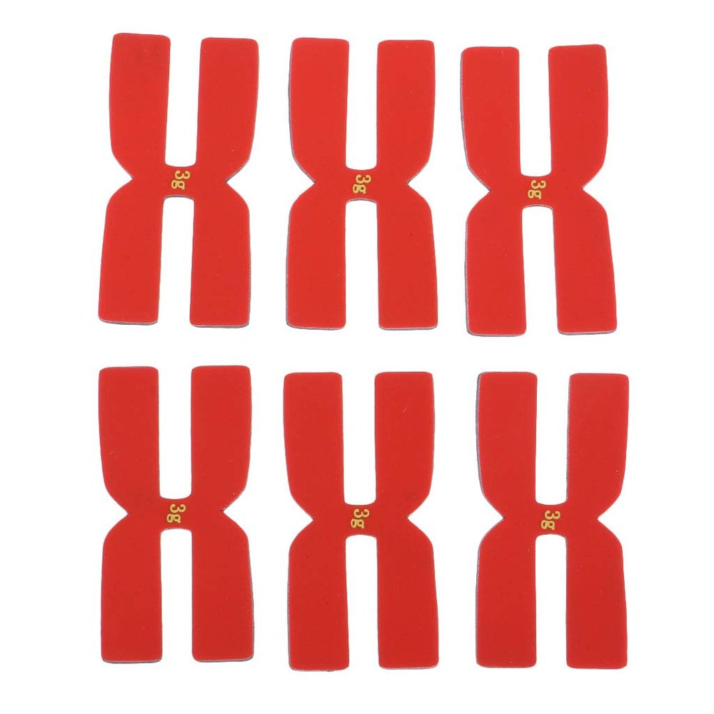 Simhoa 6X Silicone 3g Racquet Balance Strips Tape Weighted Bar for Tennis Badminton, Red, 4x2cm