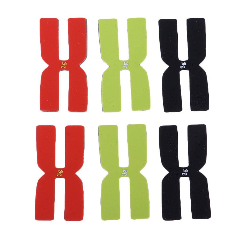 simhoa 6X Silicone 3g Racquet Balance Strips Tape Weighted Bar for Tennis Badminton, Multi Color, 4x2cm
