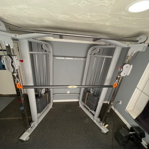 HOG LEGS PRO 'LIVE' 48" x 1-3/4" Fat Grip Dual Cable Bar, Dual Hook Straight Bar for Cable Machine, Functional Trainer Straight Bar for Presses, Squats & Rows Gym Cable Attachments Extreme!