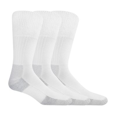 Dr. Scholl's Mens Advanced Relief Blisterguard - 2 & 3 Pair Packs Non-binding Cushioned Moisture Management Sock, White, 7-12 US