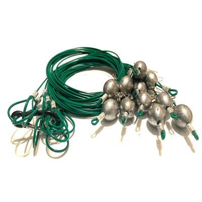 48" 6oz Egg Sinker PVC Coated Cable Texas Rig Style Decoy Rigs
