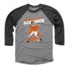 500 LEVEL Brooks Robinson 3/4 Sleeve T-Shirt (Baseball Tee, XXX-Large, Black/Heather Gray) - Brooks Robinson Retro WHT view 1