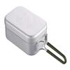 Captain Stag UH-4113 Mess Tin Aluminum Square Cooker, 1 Gou Scale Included, All-Anodized Finish, Silver view 1