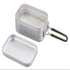 Captain Stag UH-4113 Mess Tin Aluminum Square Cooker, 1 Gou Scale Included, All-Anodized Finish, Silver view 4
