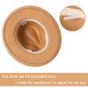 Jastore Kids Girls Boys Classic Wide Brim Bowknot Floppy Fedora Hat Wool Felt Bowler Cap (D-Camel, 5-10 Years) view 3