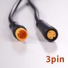 baluoqi Extension Cable 2Pin/3Pin/4Pin/5Pin/6Pin/8Pin/9Pin Waterproof Plug Works for Electric Bicycle Light/Throttle/Ebrake/Display Ebike Parts Extend Cable (3pin 80cm) view 2