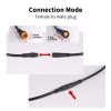 baluoqi Extension Cable 2Pin/3Pin/4Pin/5Pin/6Pin/8Pin/9Pin Waterproof Plug Works for Electric Bicycle Light/Throttle/Ebrake/Display Ebike Parts Extend Cable (3pin 80cm) view 4