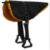 Showman Suede Leather Bareback Saddle Pad w/Fleece Bottom (Black) view 2