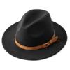 Jastore Kids Girls Boys Classic Wide Brim Bowknot Floppy Fedora Hat Wool Felt Bowler Cap (D-Black, 5-10 Years) view 4