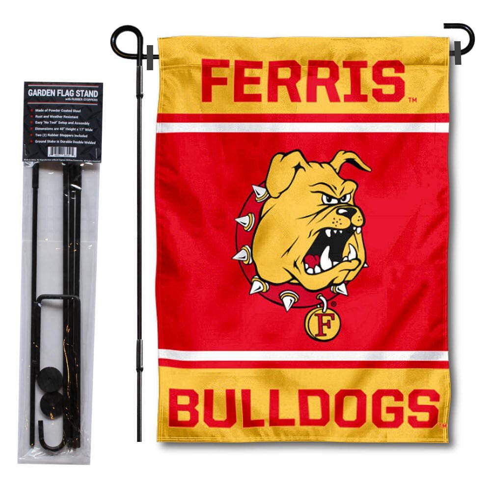 Ferris State Bulldogs Garden Flag with Stand Holder