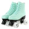 XUDREZ Roller Skates Womens, Shiny High Top PU Leather Classic Double-Row Roller Skates for Women and Men Adjustable Double Row 4 Wheels Indoor Outdoor Roller Skates for Beginner a Shoes Bag view 3