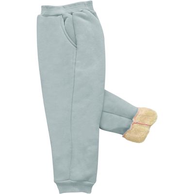 AMEBELLE Boys Girls' Winter Warm Jogger Pant Fleece Lined Elastic Waist Sweatpants(0339-LightGrey01X1-5/6Y)