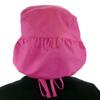 Solid Hot Pink Big Hair Ponytail Classic Surgical Scrub Cap with Built-in Sweatband - Made in The USA! view 4