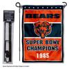Chicago Bears 1985 Champions Garden Flag and Pole Stand Holder view 2