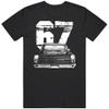 1967 Fairlane Front Grill View with Year Silhouette T Shirt 2XL Black view 1