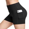 baleaf Biker Shorts Women Yoga Gym Workout Spandex Running Volleyball Tummy Control Compression with Pockets Soft 5" Black S view 1