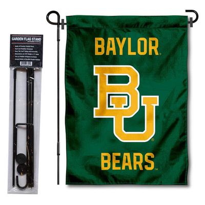 Baylor Bears Garden Flag with Pole Stand Holder