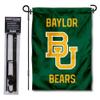 Baylor Bears Garden Flag with Pole Stand Holder view 1