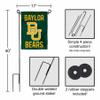 Baylor Bears Garden Flag with Pole Stand Holder view 3