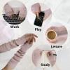 Facecozy Arm Warmer Women Warm Cashmere Blend Long Fingerless Gloves for Men and Women Typing Gloves for Computer with Thumb Hole (Mix Camel, 16"/40.5cm) view 2