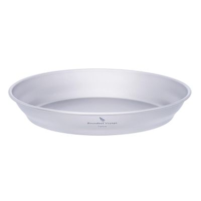 Boundless Voyage Titanium Dish Plate with Carry Mesh Bag - Outdoor Titanium Dishware and Utensils Mess Kit - Single-Walled Bowls for Camping and Backpacking