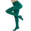 HeyUU Women's 80D Ultra Soft Opaque Tights, High Waist Solid Color Footed Pantyhose with 29 Colors dark green sm view 2