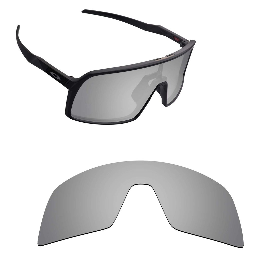 Alphax Silver Titanium Polarized Replacement Lenses for Oakley Sutro Asian Fit OO9406A