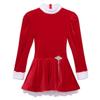 YOOJIA Women's Velvet Christmas Holiday Costume Figure Ice Skating Dress High Neck Ballet Dance Leotard Dress Red X-Large view 4