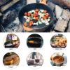 KingCamp Aluminum Camping Cookware Set Open Fire Cookware Backpacking Cooking Mess Kit Lightweight Camping Pans and Pots Kit Hiking Cooking Gear 15 PCS for 5-6 Person view 4