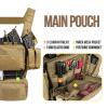 VISMIX Tactical Chest Rig, Adjustable&Detachable Molle Chest Rigs with Mag Pouch (Coyote Brown) view 3