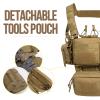 VISMIX Tactical Chest Rig, Adjustable&Detachable Molle Chest Rigs with Mag Pouch (Coyote Brown) view 4