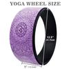 Yoga Wheel Back Roller - Mandala Massage Wheel with PU Rubber Cushion, Dharma Circle Assist Foam Roller for Stretching, Increasing Flexibility, Back Pain And Improving Yoga Poses, Backbends (Purple) view 2