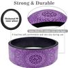 Yoga Wheel Back Roller - Mandala Massage Wheel with PU Rubber Cushion, Dharma Circle Assist Foam Roller for Stretching, Increasing Flexibility, Back Pain And Improving Yoga Poses, Backbends (Purple) view 3