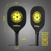 Amicoson Pickleball Paddles - Set of 4 Paddles, Indoor & Outdoor Balls, Paddle Wood Racket Ergonomic Cushion Grip, 8 Balls 1 Carry Bag view 4