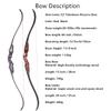 58 Inch Takedown Recurve Bow and Arrow Set 20-50 Lbs ILF Bow Riser Right Hand Longbow for Hunting Target Practice (Red, 50 Lbs) view 2