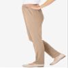 Woman Within Plus Size Knit Pull-On Elastic-Waist Pants - 42 W, New Khaki view 3
