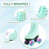 Jessie PU Leather Skates - Premium Adjustable Four-Wheel Roller Skates for Women & Men (Flash Wheel, Women's 9/ Men's 7.5) view 3