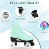 Jessie PU Leather Skates - Premium Adjustable Four-Wheel Roller Skates for Women & Men (Flash Wheel, Women's 9/ Men's 7.5) view 4