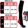 Physix Gear Sport 3 Pairs of Compression Socks for Men & Women in (Black/Green + Black/Orange + Black/Red) L-XL Size view 2