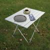 Haofy Portable Camping Table Outdoor Folding Table with Aluminum Table Top and Storage Bag, Small Side Table for Picnic, BBQ, Camp, Beach Cooking(Small) view 2