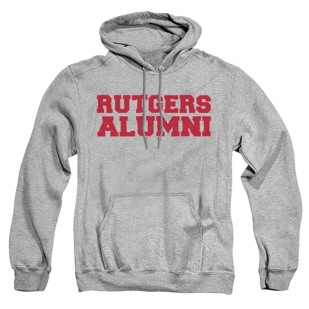 Rutgers University Official Alumn Unisex Adult Pull-Over Hoodie, Athletic Heather, 3X-Large
