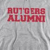 Rutgers University Official Alumn Unisex Adult Pull-Over Hoodie, Athletic Heather, 3X-Large view 2