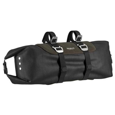 Brooks England Scape Handlebar Roll, Cycling and Gravel Bag, Mud Green, One Size