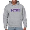 AH01 - Kansas State Wildcats Basic Block Hoodie - Medium - Sport Grey view 4