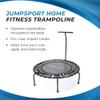 JumpSport Compact Round Lightweight 22 Pound Stable Bounce Home and Gym Fitness Indoor Mini Rebounder Trampoline for Adults, Black view 4