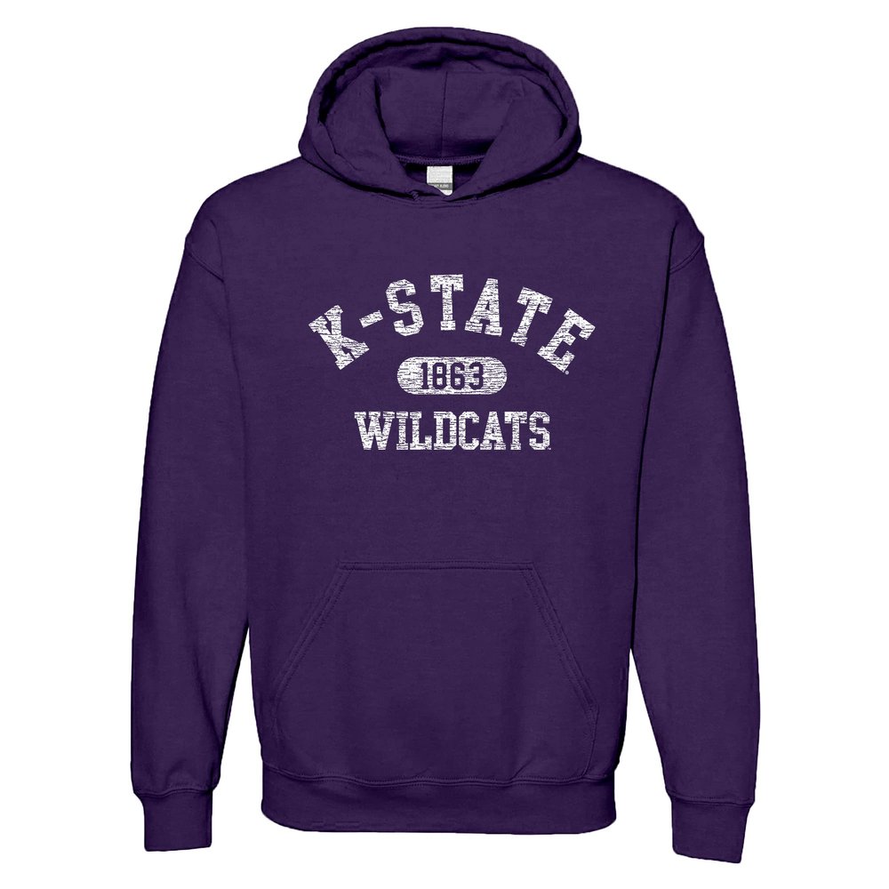 AH20 - Kansas State Wildcats Athletic Arch Hoodie - X-Large - Purple