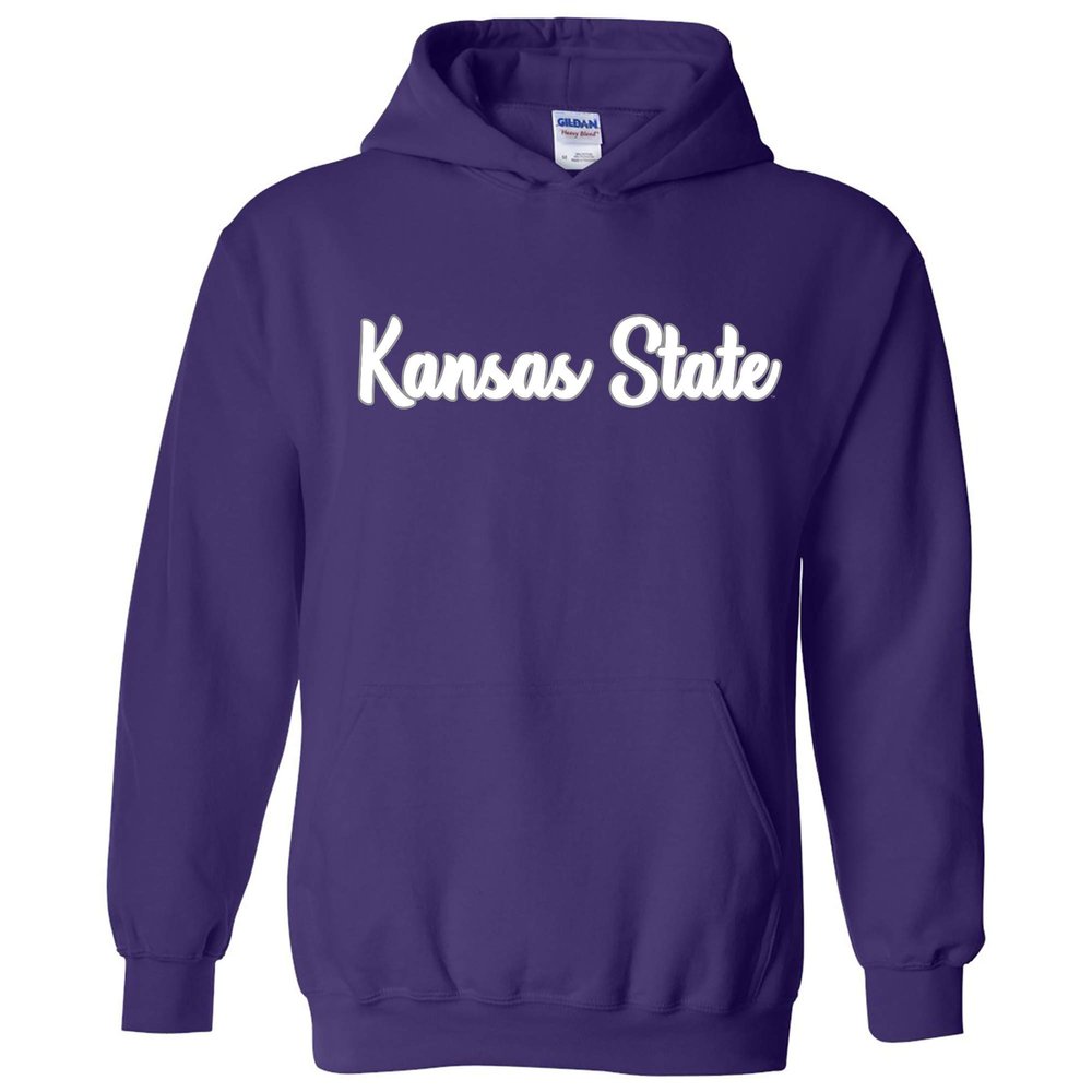 AH1240 - Kansas State Wildcats Basic Script Hoodie - Medium - Purple